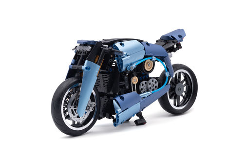 MODSTER Bricks Motorrad blau